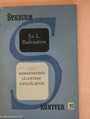 Gondolkodáslélektani vizsgálatok