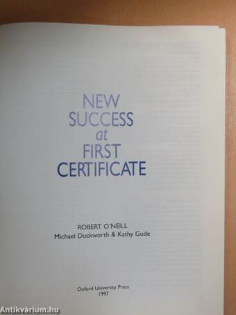 New Success at First Certificate