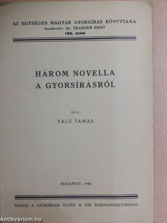 Három novella a gyorsírásról