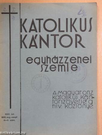 Katolikus Kántor 1935. augusztus-szeptember