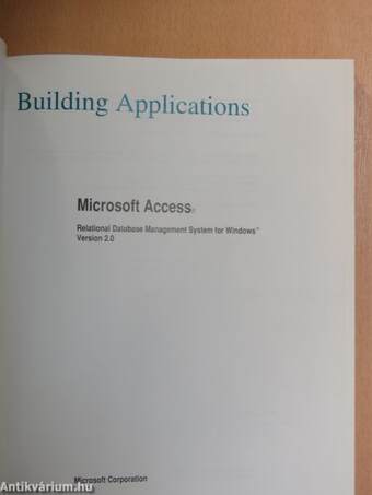 Microsoft Access - Building Applications