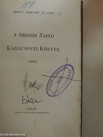 A Szegedi Napló Karácsonyi Könyve 1894