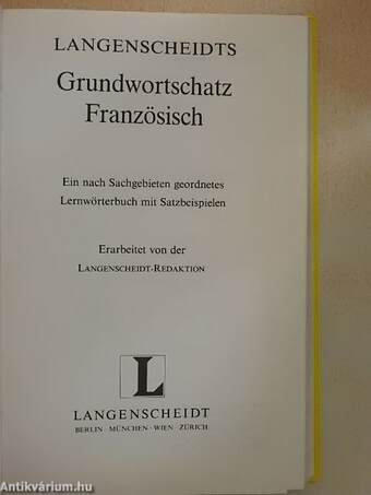 Langenscheidts Grundwortschatz Französisch