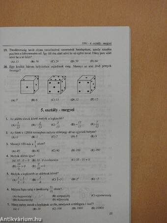 Matematikai versenytesztek '91-93