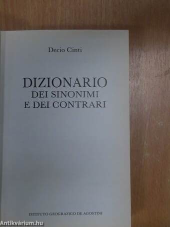 Dizionario dei sinonimi e dei contrari