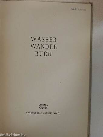 Wasser Wander Buch