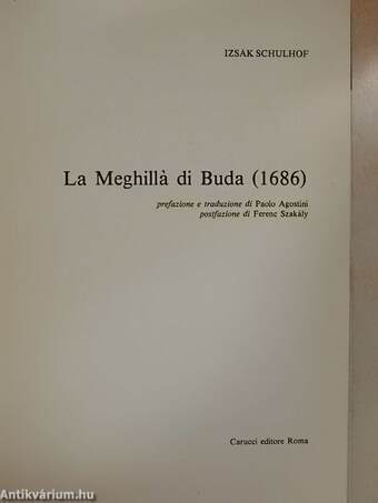 La Meghillá di Buda