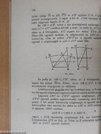 Bolyai-geometria az appendix alapján