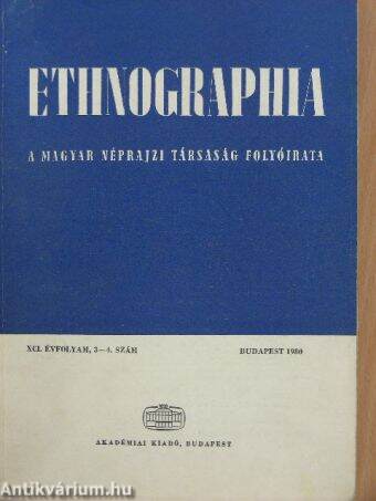 Ethnographia 1980/3-4.