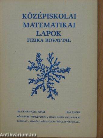 Középiskolai matematikai lapok 1986. május