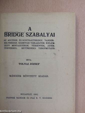 A Bridge szabályai