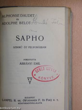 A két Pierrot vagy: a fehér vacsora/Cyrano de Bergerac/Az éjszakák/Szeszély/Az ajtó tárva vagy zárva legyen/Sapho