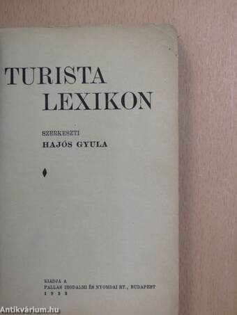 Turista lexikon