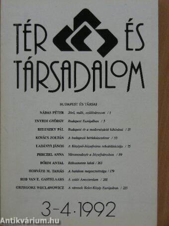 Tér és Társadalom 1992/3-4.