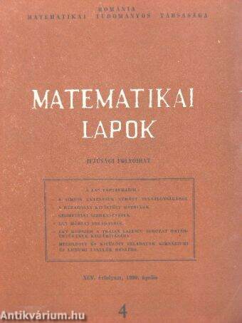 Matematikai lapok 1990. április