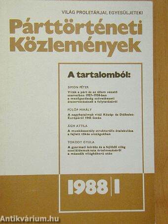 Párttörténeti Közlemények 1988/1.