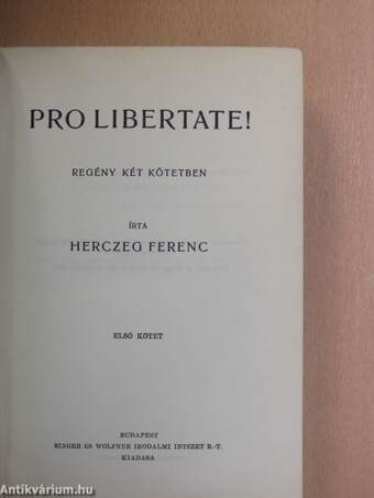 Pro Libertate! I-II.