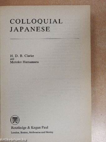 Colloquial Japanese