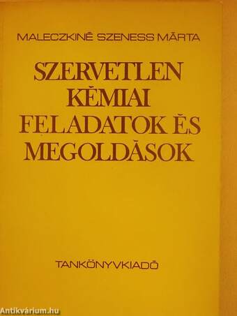 Szervetlen kémiai feladatok és megoldások