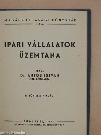 Ipari vállalatok üzemtana