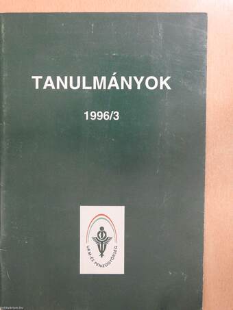 Tanulmányok 1996/3. (dedikált példány)