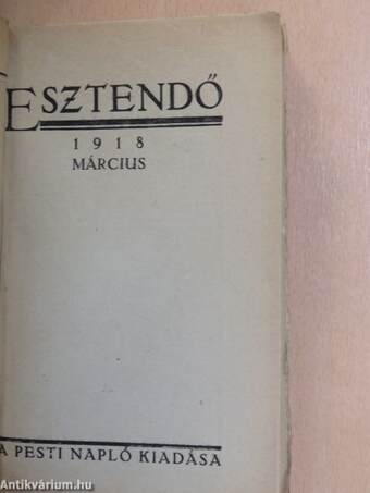 Esztendő 1918. március