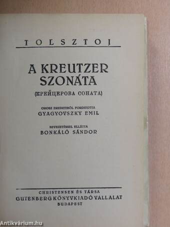 A Kreutzer szonáta