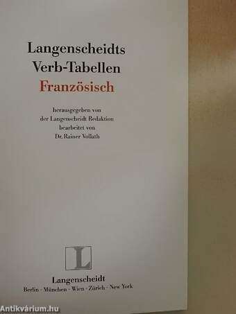 Langenscheidts Verb-Tabellen Französisch