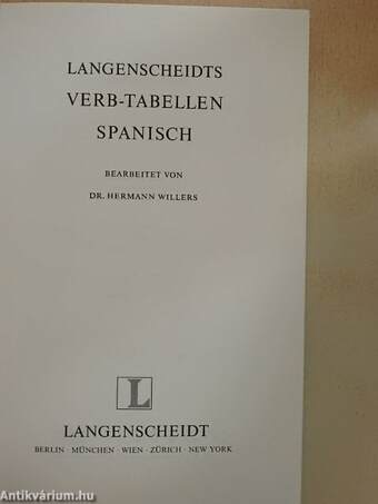 Langenscheidts Verb-Tabellen Spanisch