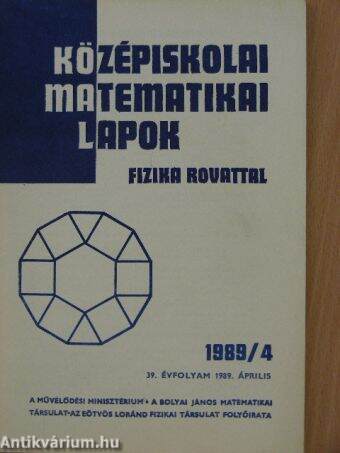 Középiskolai matematikai lapok 1989. április