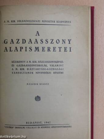 A gazdaasszony alapismeretei