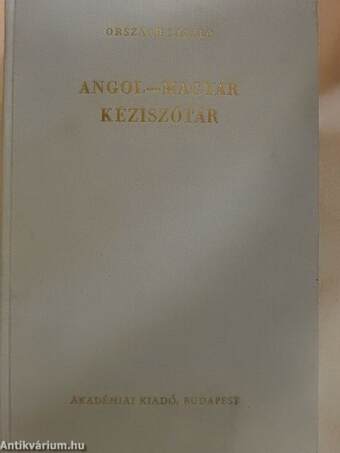 Angol-magyar kéziszótár