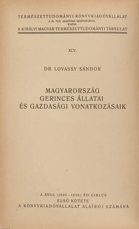 Magyarország gerinces állatai és gazdasági vonatkozásaik