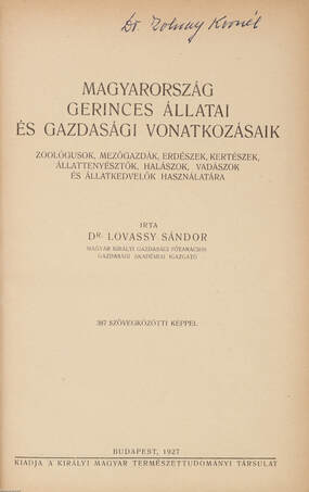 Magyarország gerinces állatai és gazdasági vonatkozásaik