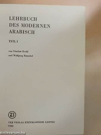 Lehrbuch des modernen Arabisch I.