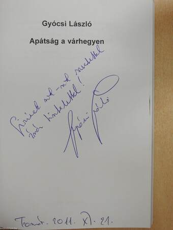 Apátság a várhegyen (dedikált példány)