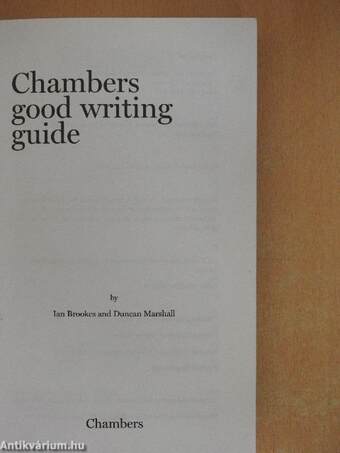 Chambers good writing guide