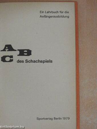 ABC des Schachspiels