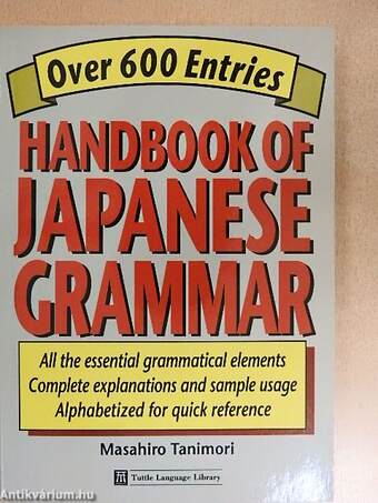 Handbook of Japanese Grammar