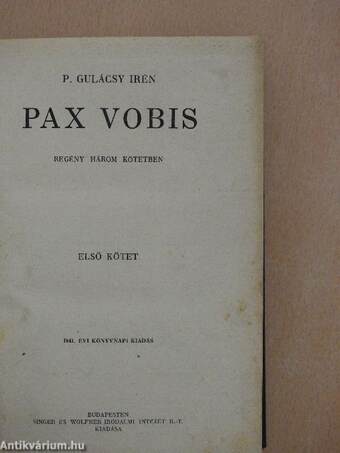 Pax Vobis I-III.