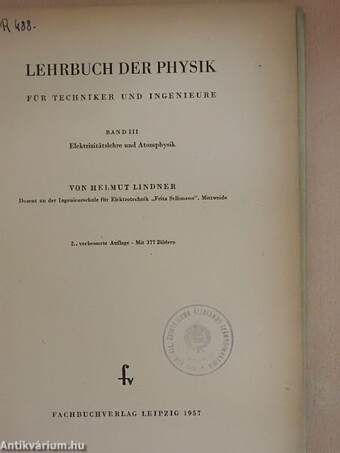 Lehrbuch der Physik für Techniker und Ingenieure III