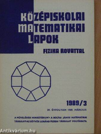 Középiskolai matematikai lapok 1989. március