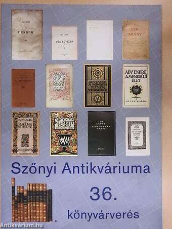 Szőnyi Antikváriuma 36. könyvárverés