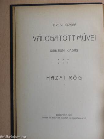 Hazai rög I-II.