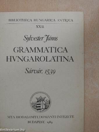 Grammatica Hungarolatina