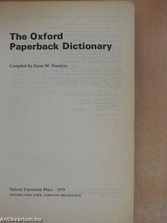 The Oxford Paperback Dictionary