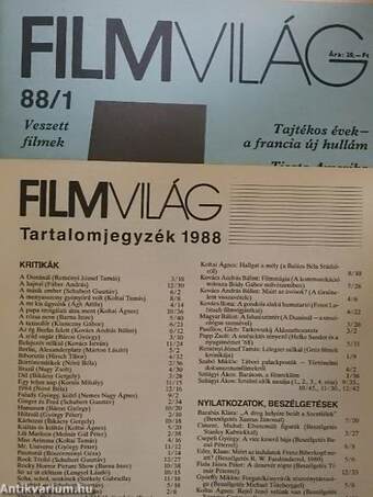 Filmvilág 1988. (nem teljes évfolyam)