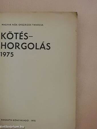 Kötés-horgolás 1975