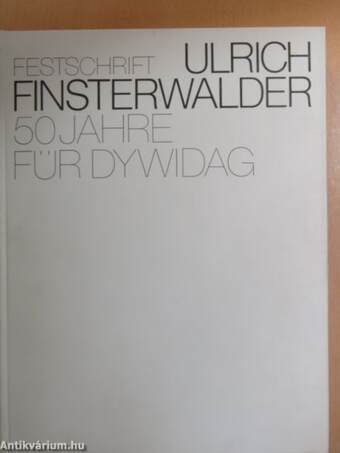 Festschrift Ulrich Finsterwalder