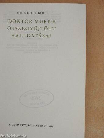 Doktor Murke összegyűjtött hallgatásai